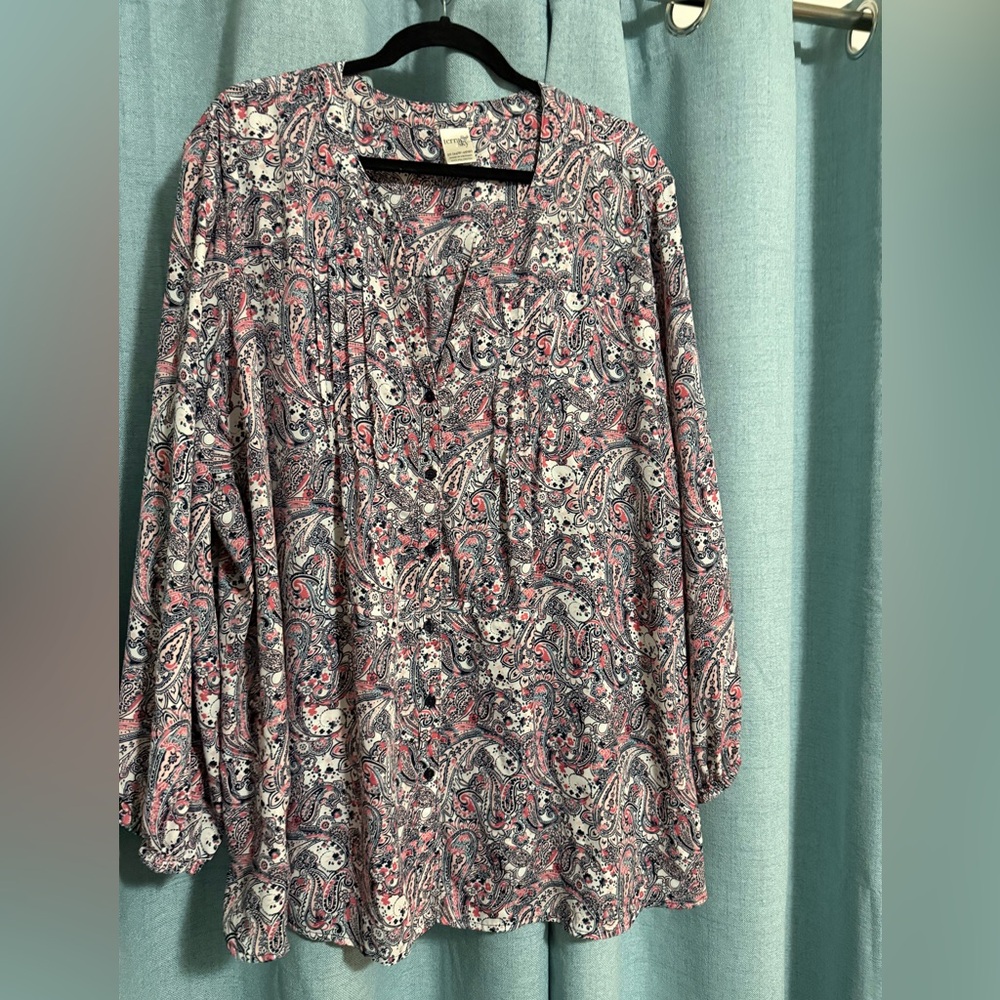 Terra & Sky Multicolor Paisley Blouse